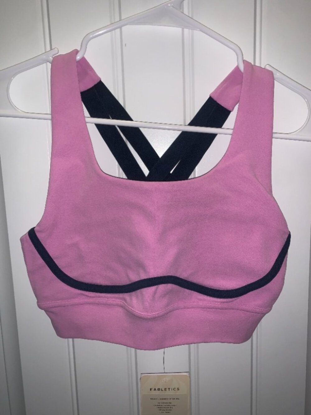 NWT Purple and Teal Crisscross Sports Bra by Fabletics